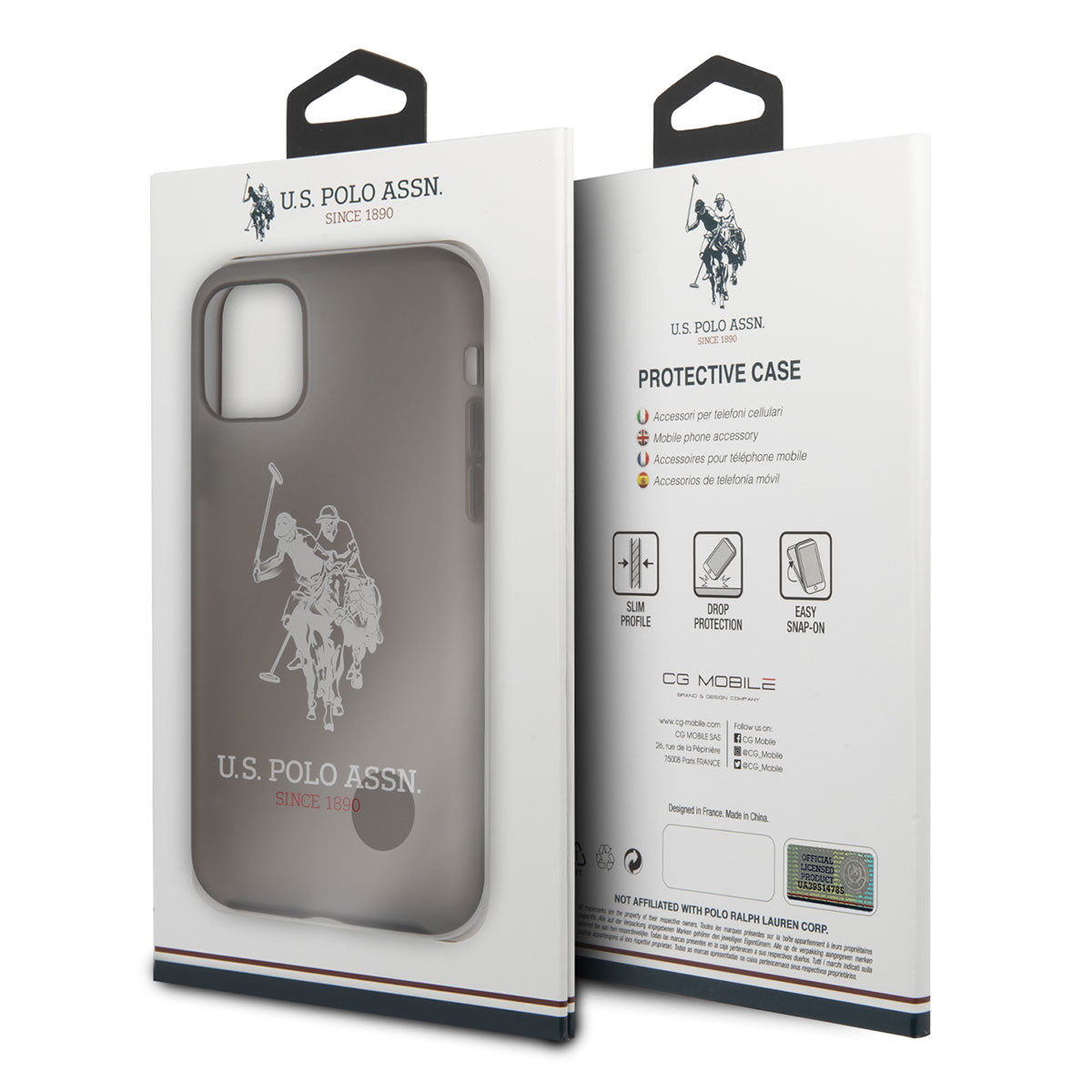 iPhone 11 Kılıf U.S. POLO ASSN. Transparan Silikon Büyük Logo Dizayn Kapak
