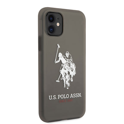 iPhone 11 Kılıf U.S. POLO ASSN. Transparan Silikon Büyük Logo Dizayn Kapak