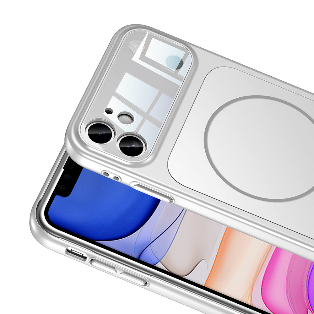 Apple iPhone 11 Kılıf Zore M-Safe Şarj Özellikli Kamera Korumalı Formen Kapak