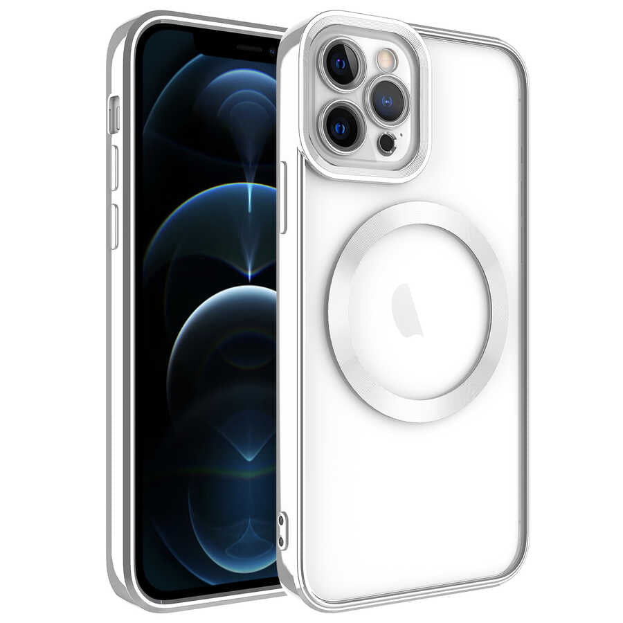Apple iPhone 11 Pro Max Kılıf M-safe Wireless Şarj Özellikli Zore Setro Silikon