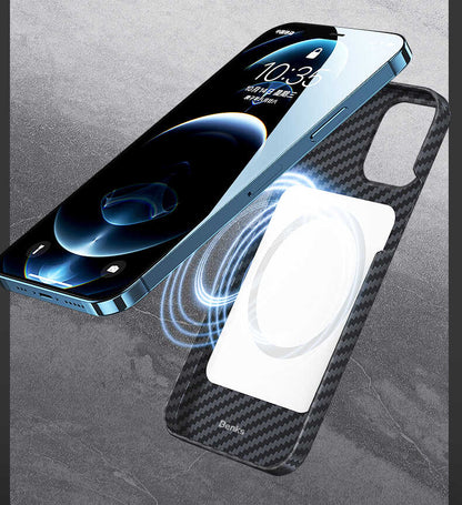 iPhone 12 Kılıf Benks MFİ M-safe Magnetic Aramid Kapak