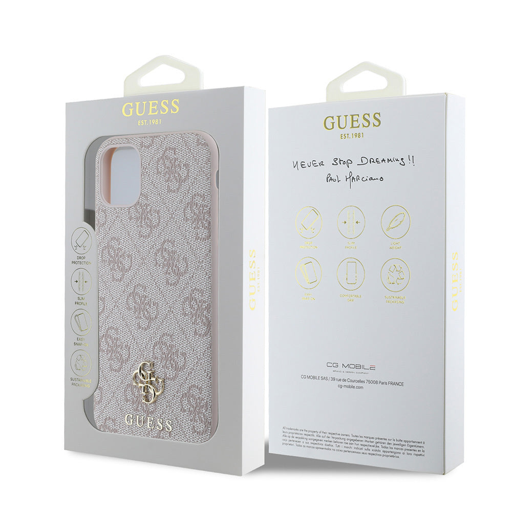iPhone 12 Kılıf Guess Orjinal Lisanslı M-safe Şarj Özellikli Small 4G Classic Kapak