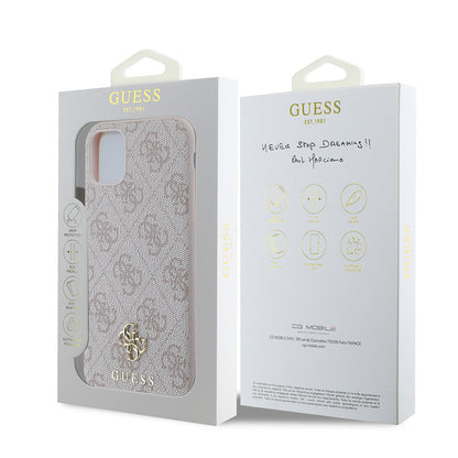 iPhone 12 Kılıf Guess Orjinal Lisanslı M-safe Şarj Özellikli Small 4G Classic Kapak