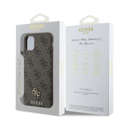 iPhone 12 Kılıf Guess Orjinal Lisanslı M-safe Şarj Özellikli Small 4G Classic Kapak