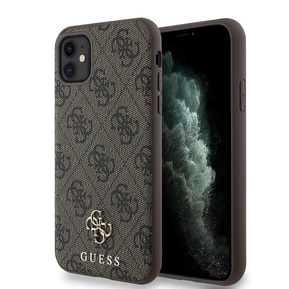 iPhone 12 Kılıf Guess Orjinal Lisanslı M-safe Şarj Özellikli Small 4G Classic Kapak