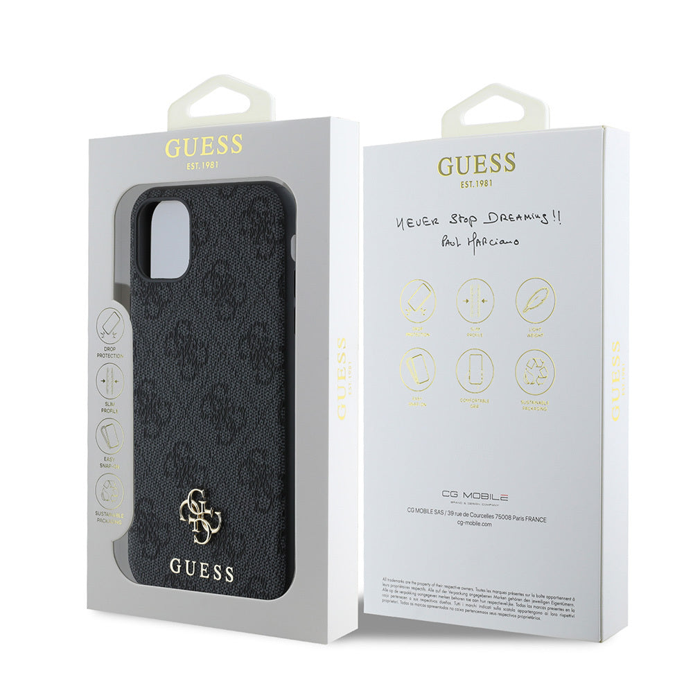 iPhone 12 Kılıf Guess Orjinal Lisanslı M-safe Şarj Özellikli Small 4G Classic Kapak