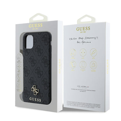 iPhone 12 Kılıf Guess Orjinal Lisanslı M-safe Şarj Özellikli Small 4G Classic Kapak