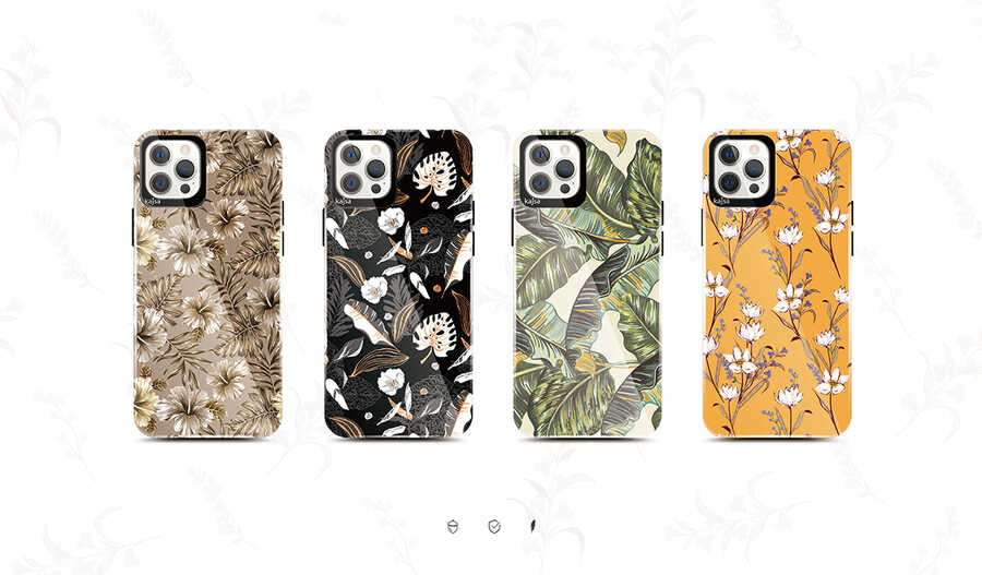 iPhone 12 Kılıf Kajsa Botanic Kapak