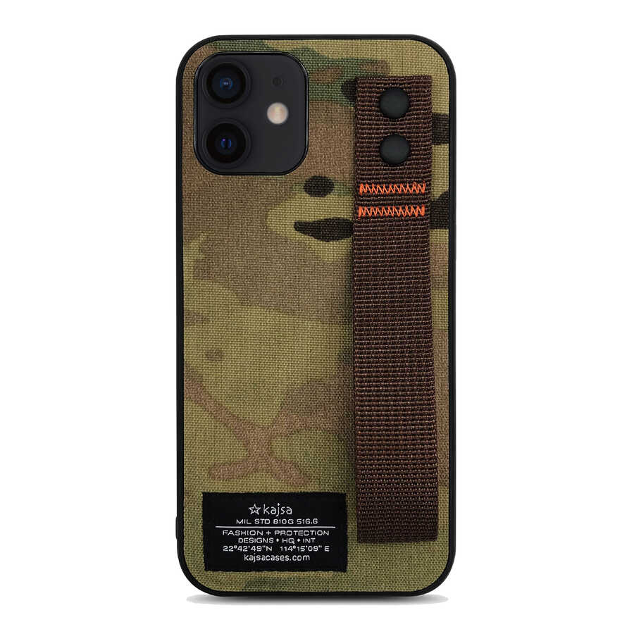 iPhone 12 Kılıf Kajsa Cordura Serisi Military Kapak