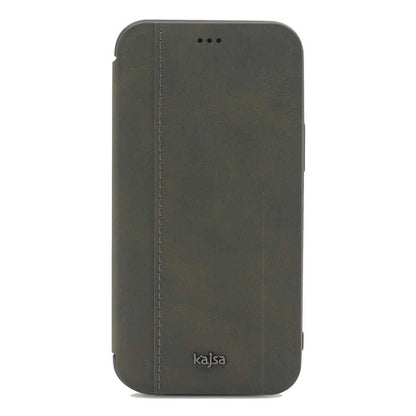 iPhone 12 Kılıf Kajsa Dale Serisi Parallel PU Folio Kapaklı Kılıf
