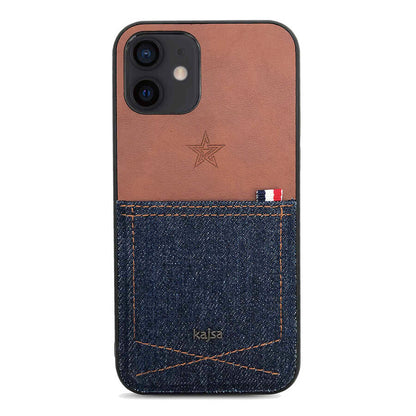 iPhone 12 Kılıf Kajsa Denim Kapak