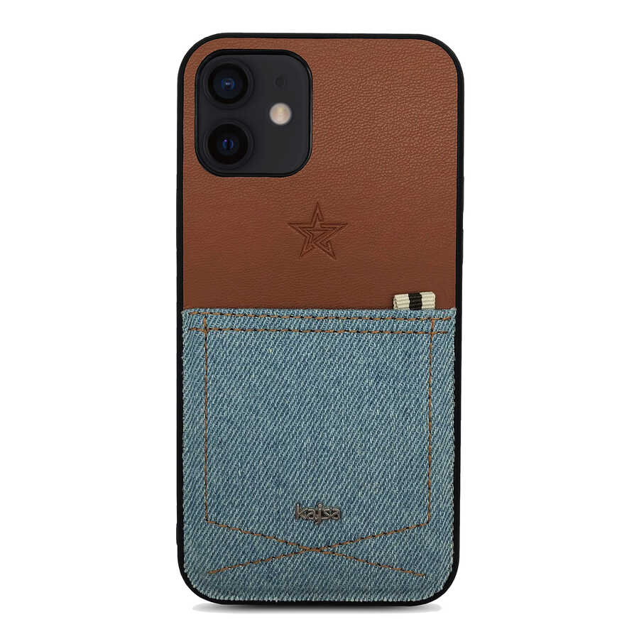 iPhone 12 Kılıf Kajsa Denim Kapak