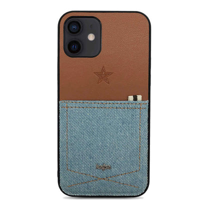 iPhone 12 Kılıf Kajsa Denim Kapak