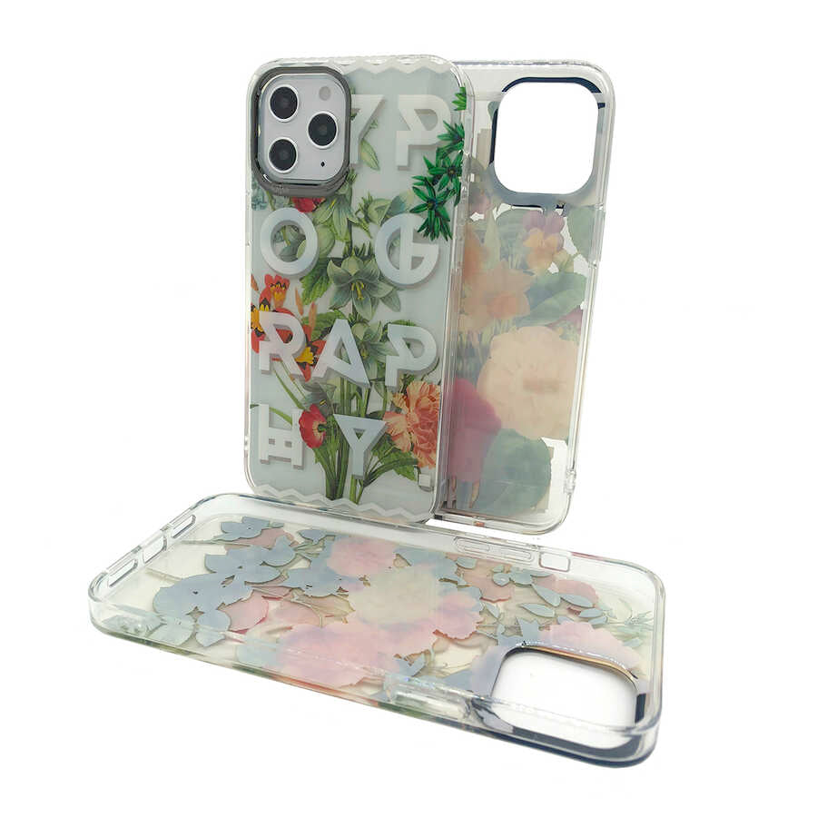 iPhone 12 Kılıf Kajsa Floral Kapak