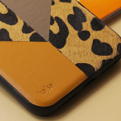 iPhone 12 Kılıf Kajsa Glamorous Serisi Leopard Combo Kapak
