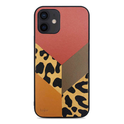 iPhone 12 Kılıf Kajsa Glamorous Serisi Leopard Combo Kapak