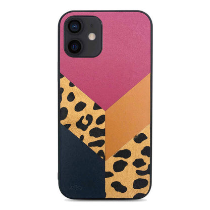 iPhone 12 Kılıf Kajsa Glamorous Serisi Leopard Combo Kapak
