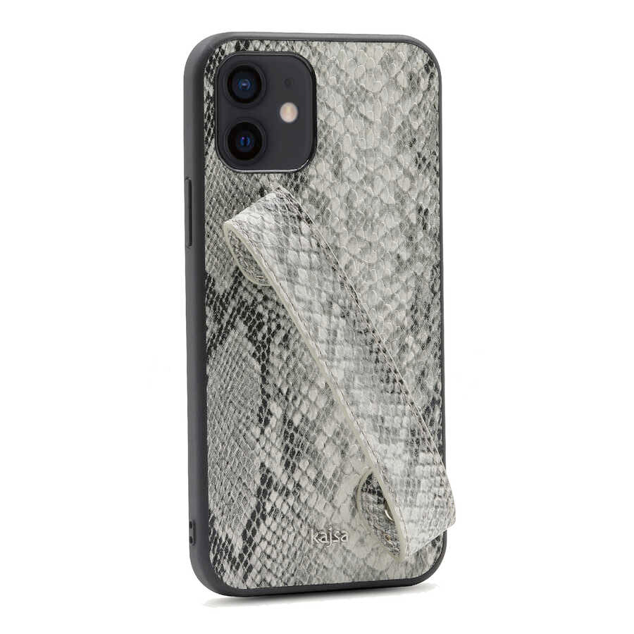 iPhone 12 Kılıf Kajsa Glamorous Serisi Snake Handstrap Kapak