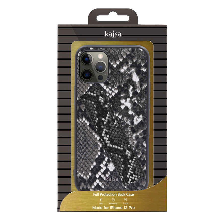 iPhone 12 Kılıf Kajsa Glamorous Serisi Snake Handstrap Kapak