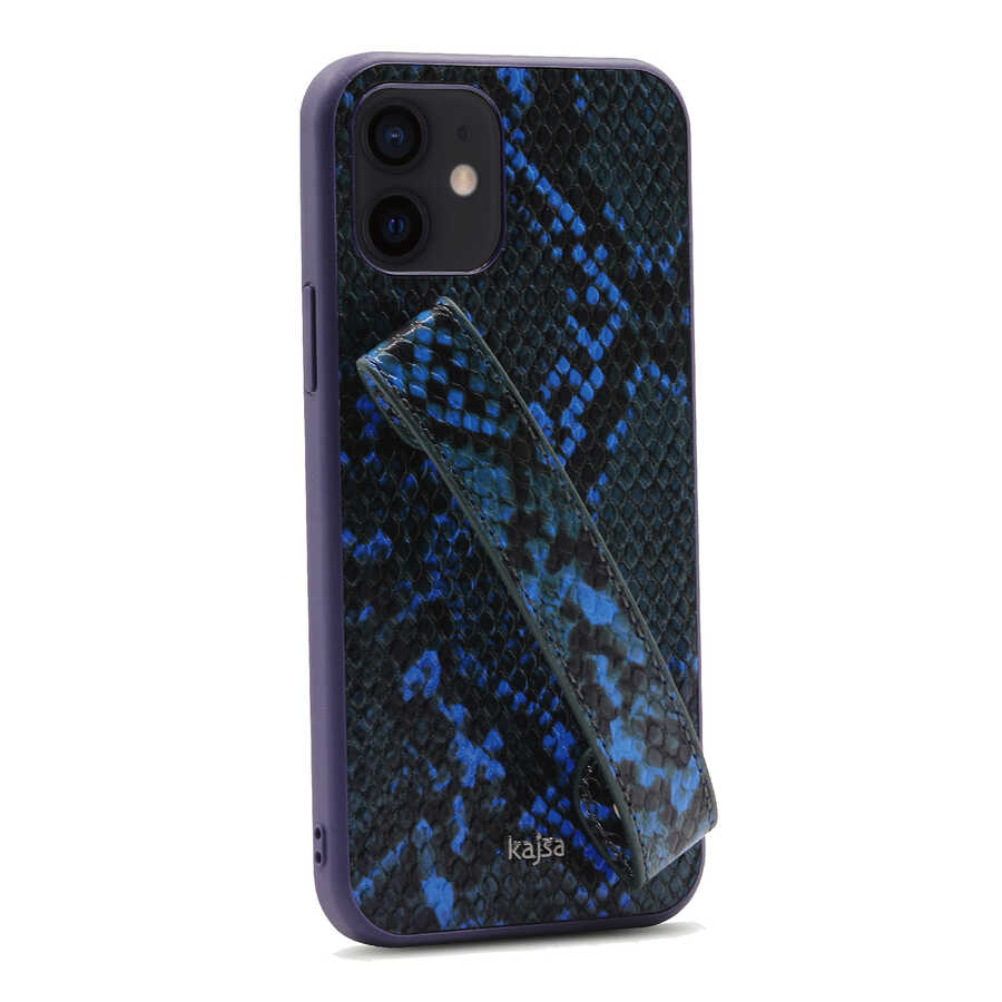 iPhone 12 Kılıf Kajsa Glamorous Serisi Snake Handstrap Kapak