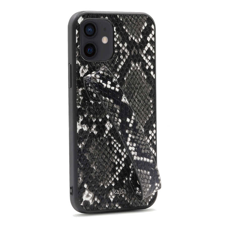 iPhone 12 Kılıf Kajsa Glamorous Serisi Snake Handstrap Kapak