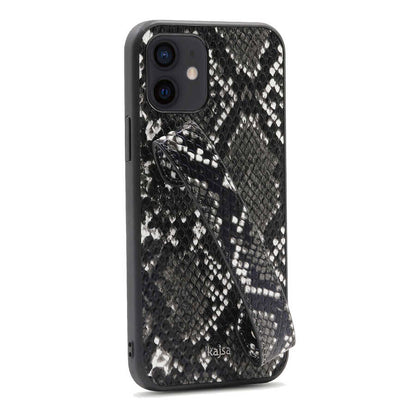 iPhone 12 Kılıf Kajsa Glamorous Serisi Snake Handstrap Kapak