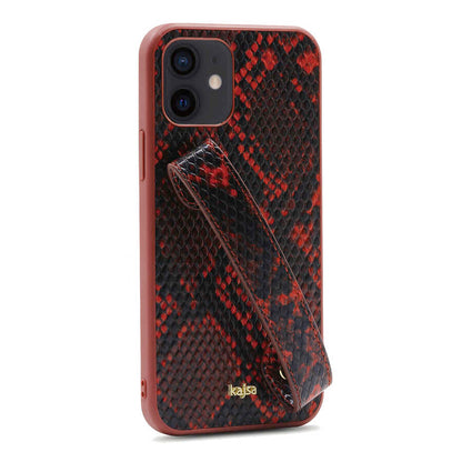 iPhone 12 Kılıf Kajsa Glamorous Serisi Snake Handstrap Kapak