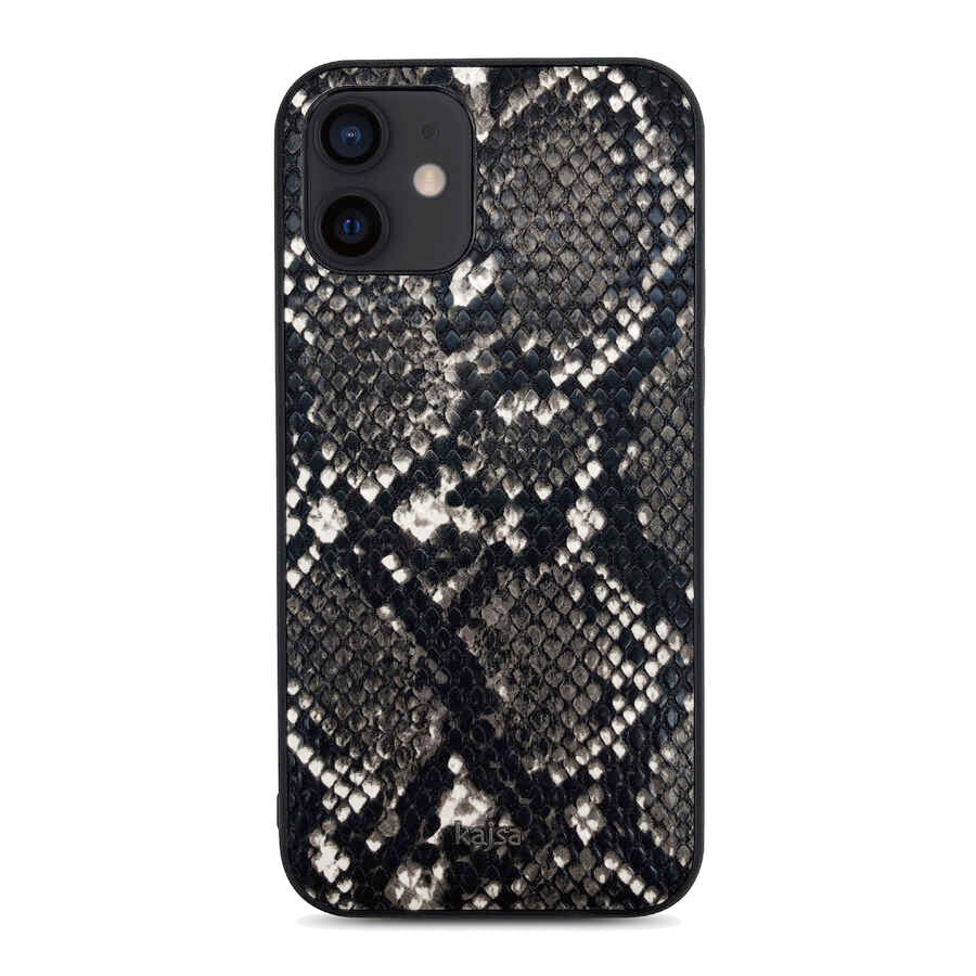 iPhone 12 Kılıf Kajsa Glamorous Serisi Snake Pattern Kapak