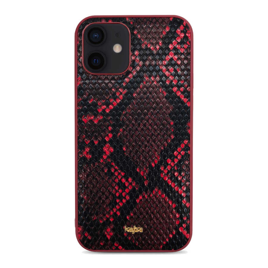 iPhone 12 Kılıf Kajsa Glamorous Serisi Snake Pattern Kapak