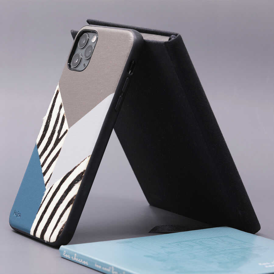 iPhone 12 Kılıf Kajsa Glamorous Serisi Zebra Combo Kapak