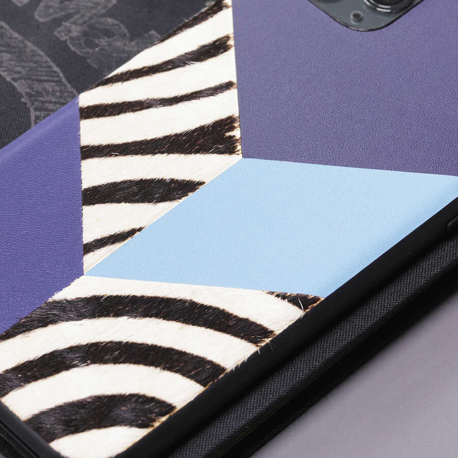 iPhone 12 Kılıf Kajsa Glamorous Serisi Zebra Combo Kapak
