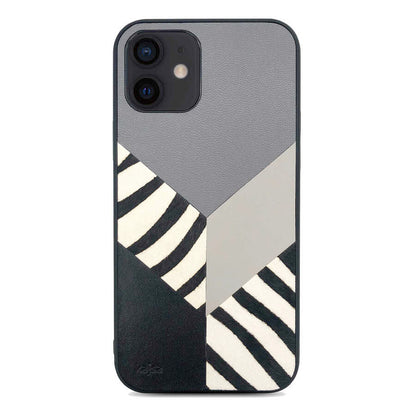 iPhone 12 Kılıf Kajsa Glamorous Serisi Zebra Combo Kapak