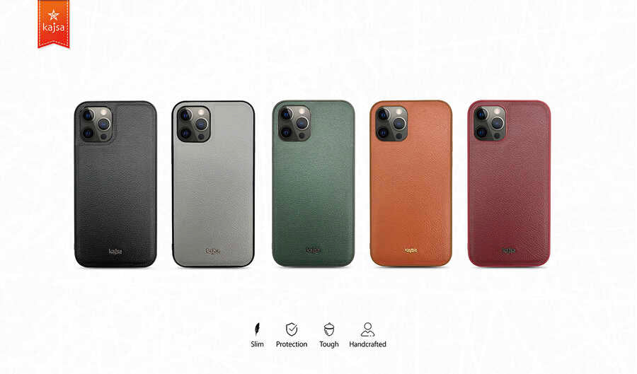 iPhone 12 Kılıf Kajsa Luxe Collection Hakiki Deri Kapak