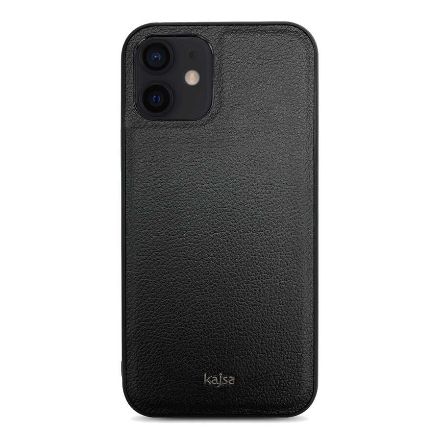 iPhone 12 Kılıf Kajsa Luxe Collection Hakiki Deri Kapak