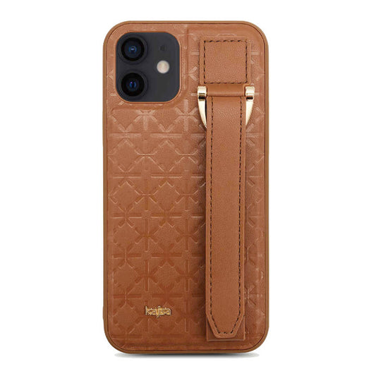 iPhone 12 Kılıf Kajsa Neo Clasic Serisi Mono K Strap Kapak