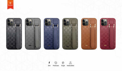 iPhone 12 Kılıf Kajsa Neo Clasic Serisi Mono K Strap Kapak