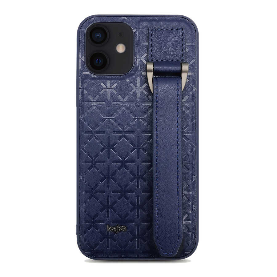 iPhone 12 Kılıf Kajsa Neo Clasic Serisi Mono K Strap Kapak