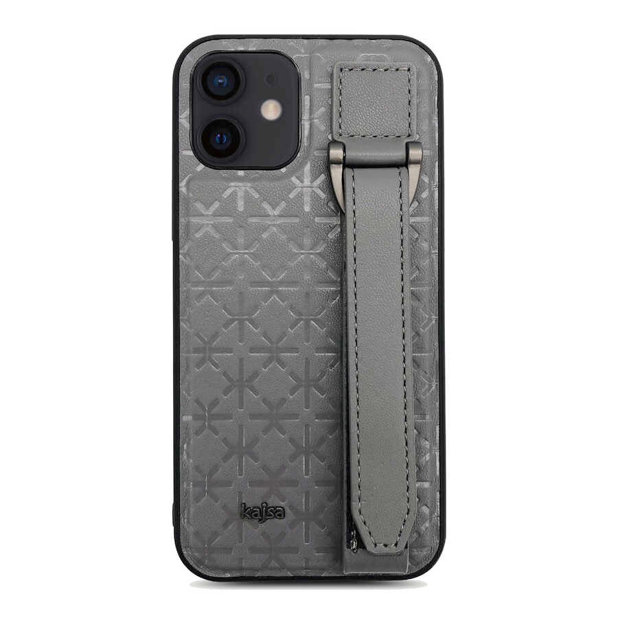 iPhone 12 Kılıf Kajsa Neo Clasic Serisi Mono K Strap Kapak