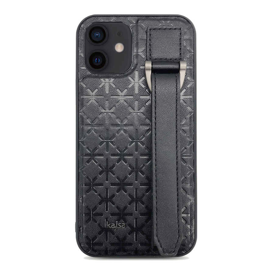 iPhone 12 Kılıf Kajsa Neo Clasic Serisi Mono K Strap Kapak