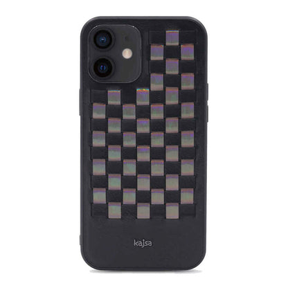 iPhone 12 Kılıf Kajsa Preppie Serisi Spotlight Woven Kapak