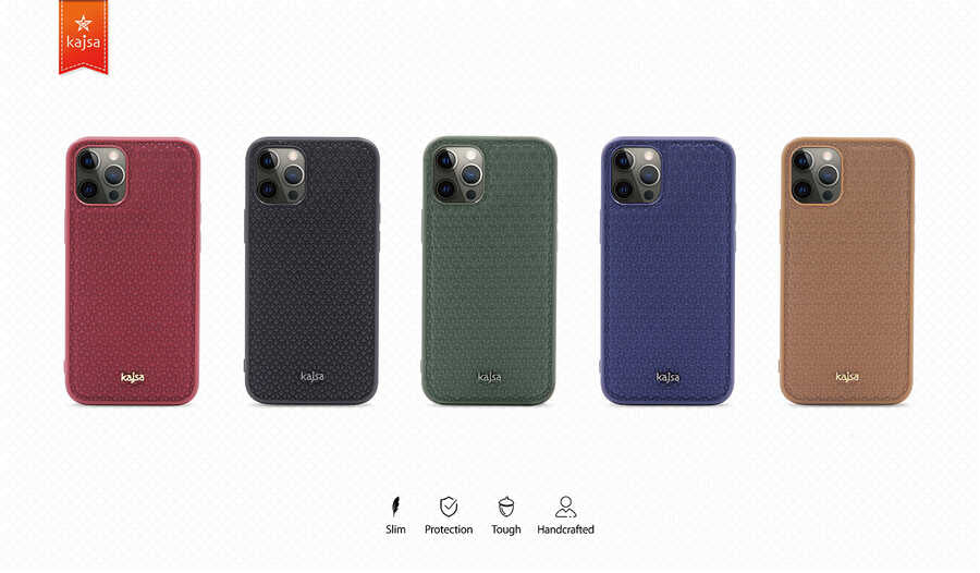 iPhone 12 Kılıf Kajsa Splendid Serisi 3D Leaf Kapak