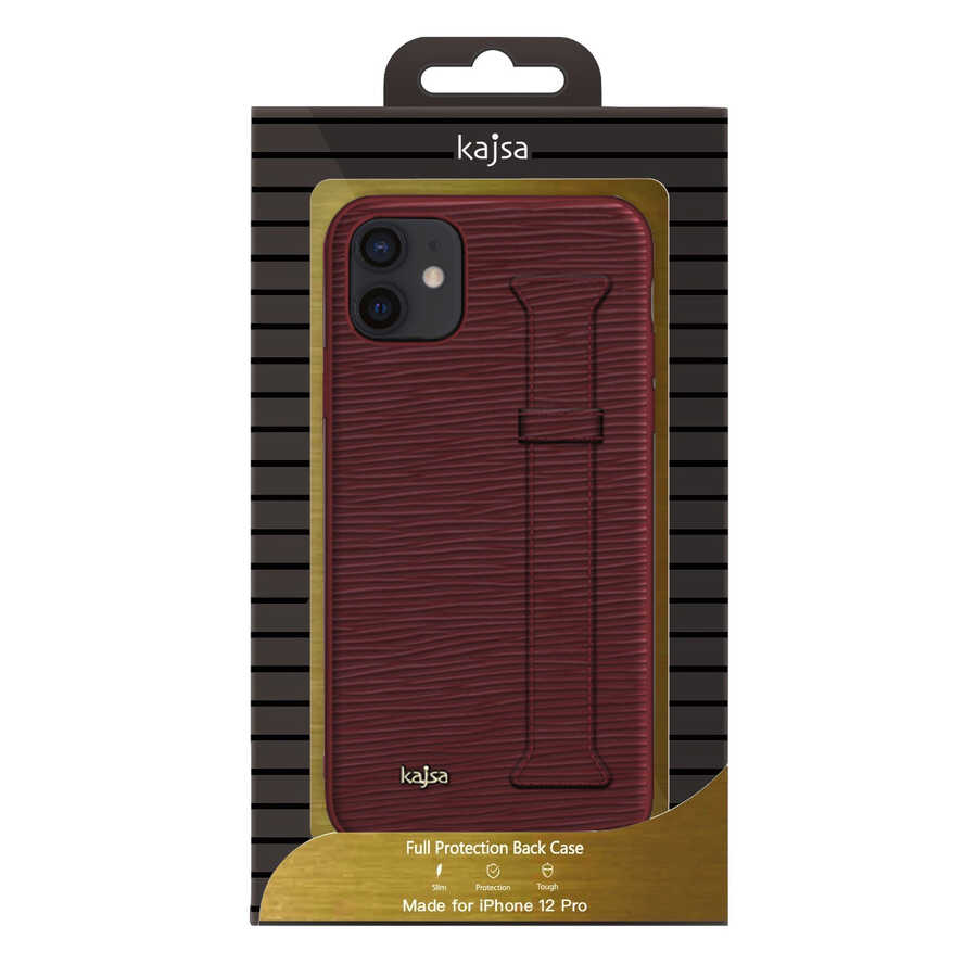 iPhone 12 Kılıf Kajsa Wave Pattern Handstrap Kapak
