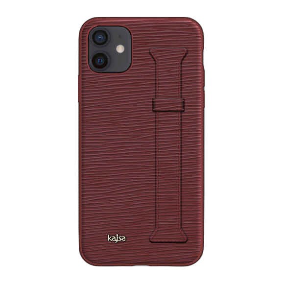 iPhone 12 Kılıf Kajsa Wave Pattern Handstrap Kapak
