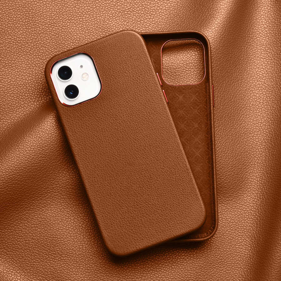 iPhone 12 Kılıf Wiwu Calfskin Kapak