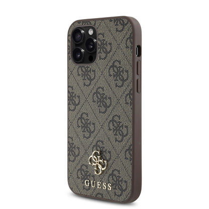 iPhone 12 Pro Kılıf Guess Orjinal Lisanslı M-safe Şarj Özellikli Small 4G Classic Kapak