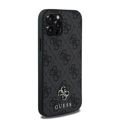 iPhone 12 Pro Kılıf Guess Orjinal Lisanslı M-safe Şarj Özellikli Small 4G Classic Kapak