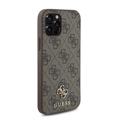 iPhone 12 Pro Kılıf Guess Orjinal Lisanslı M-safe Şarj Özellikli Small 4G Classic Kapak