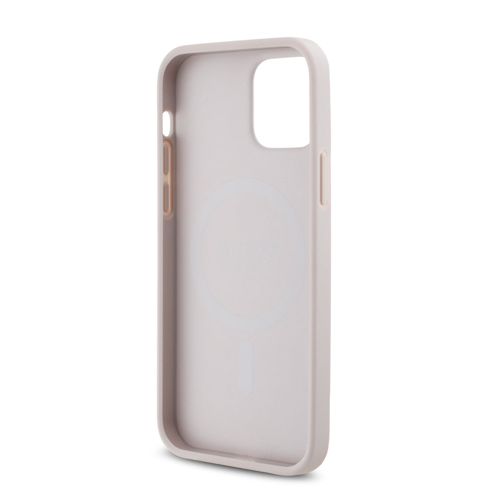 iPhone 12 Pro Kılıf Guess Orjinal Lisanslı M-safe Şarj Özellikli Small 4G Classic Kapak