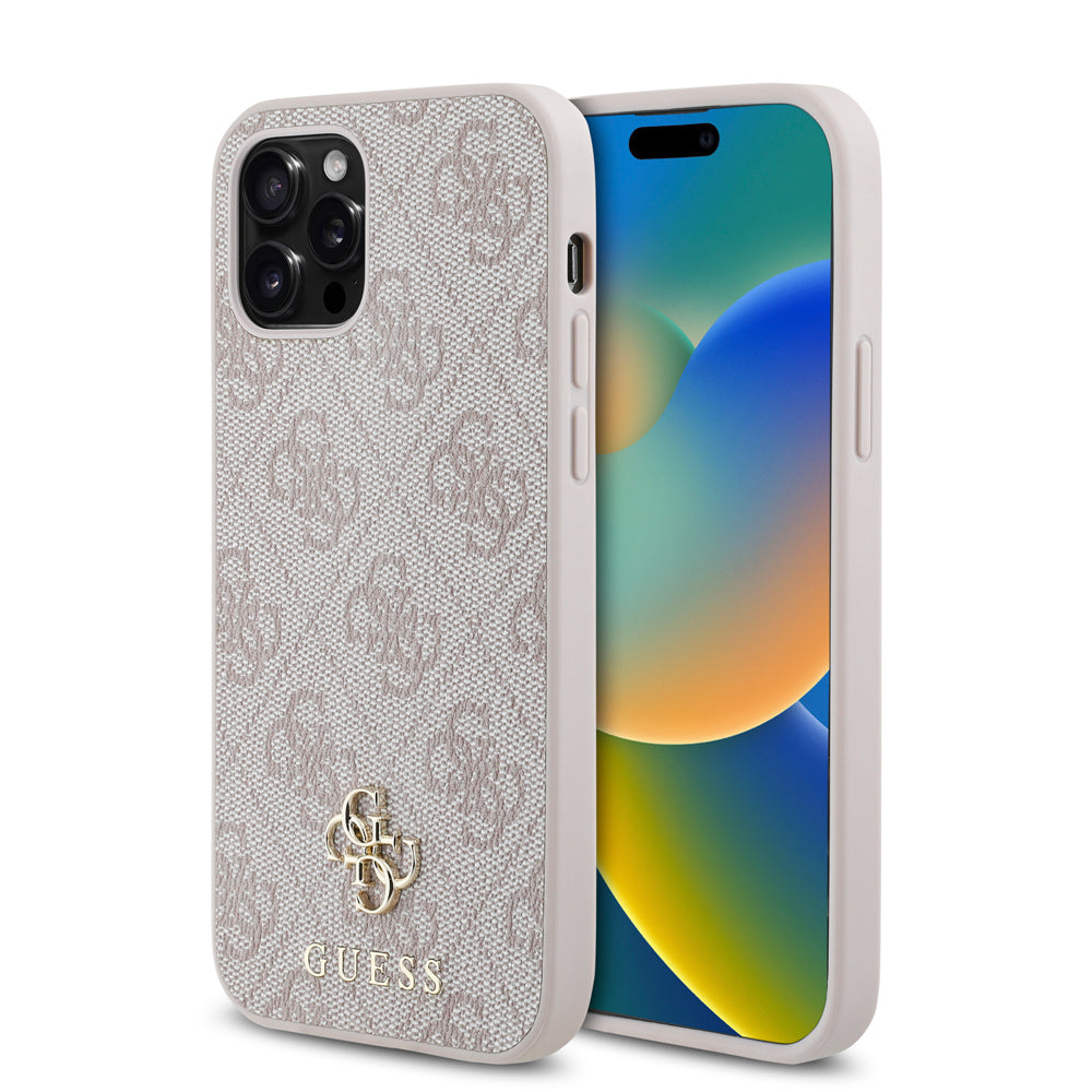 iPhone 12 Pro Kılıf Guess Orjinal Lisanslı M-safe Şarj Özellikli Small 4G Classic Kapak
