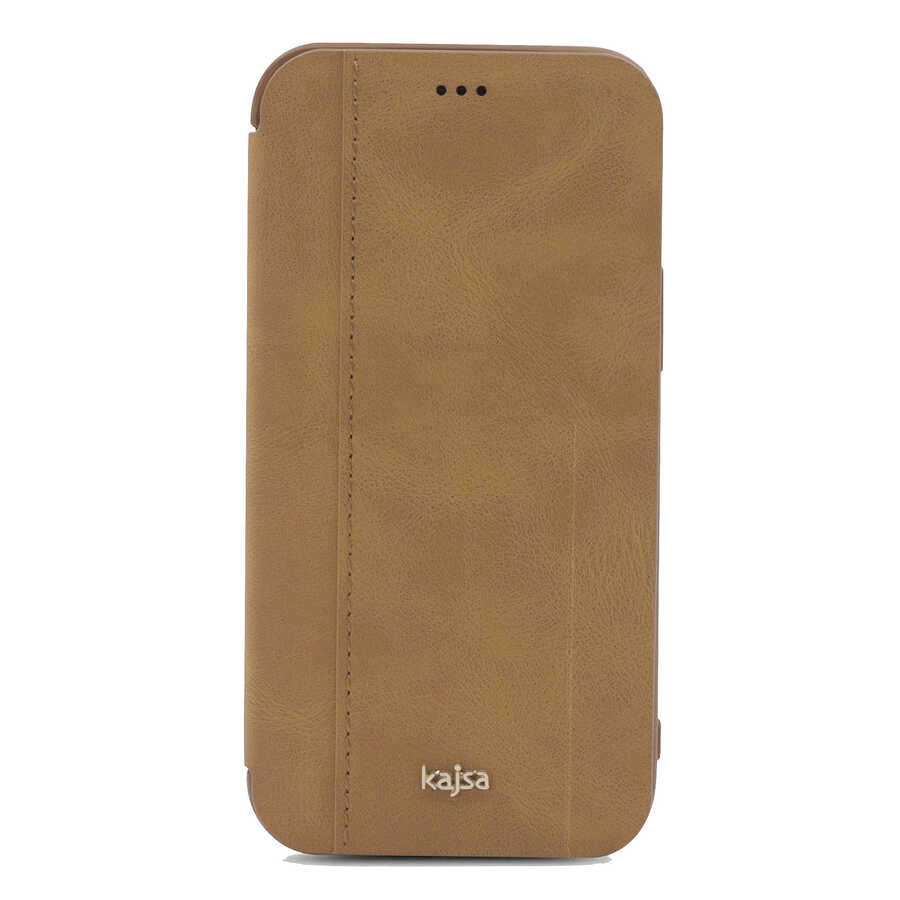 iPhone 12 Pro Kılıf Kajsa Dale Serisi Parallel PU Folio Kapaklı Kılıf
